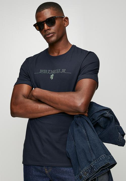 Pringle of Scotland - Gerald Embroidery Tee - Navy