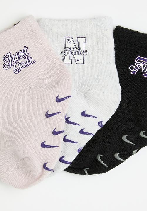 Nike - Nike varsity prep gripper socks 3-pack - court purple