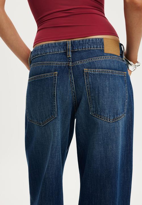 Cotton On - Low rise wide jean - scorpio blue
