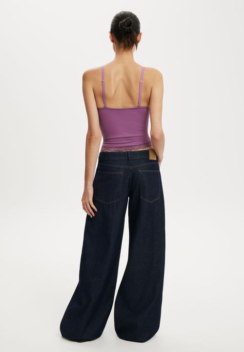 Cotton On - Low rise wide jean - aries blue
