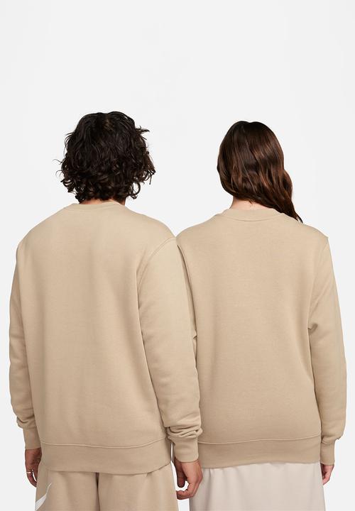 Nike - NSW Club BB crew Sweatshirt - Khaki/white