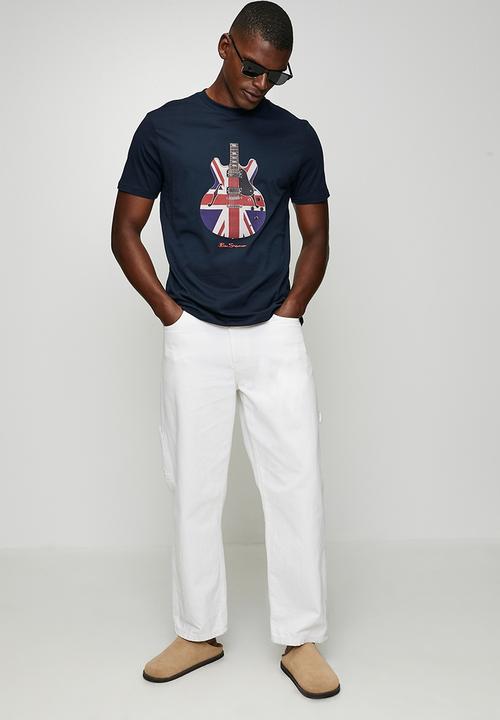 Ben Sherman - Union Jack Guitar Tee Shirt - Navy