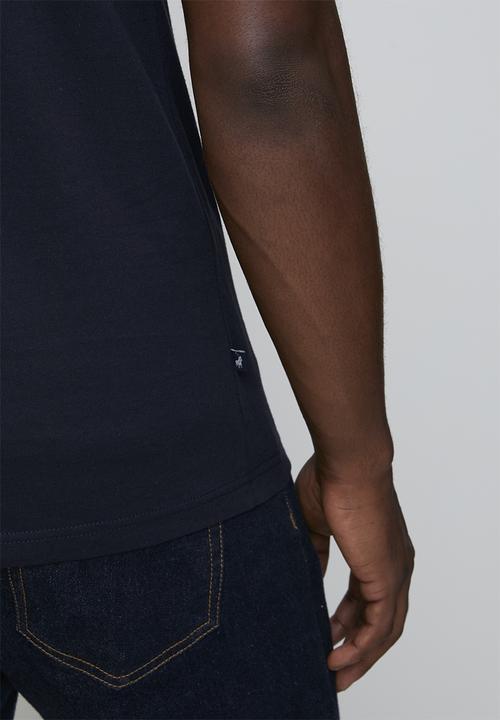 POLO - Pm0013 Square Pony Printed Short Sleeve Tee - Navy