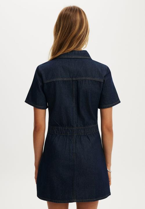 Cotton On - Short sleeve dress - aries blue
