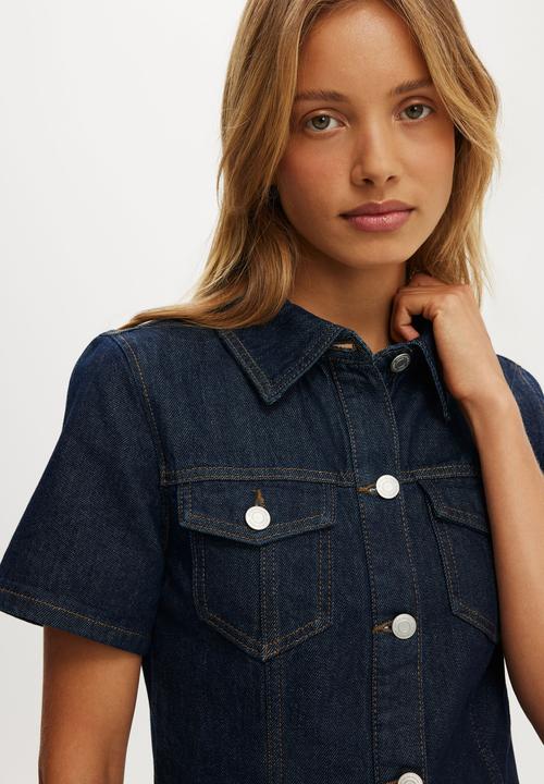 Cotton On - Short sleeve dress - aries blue