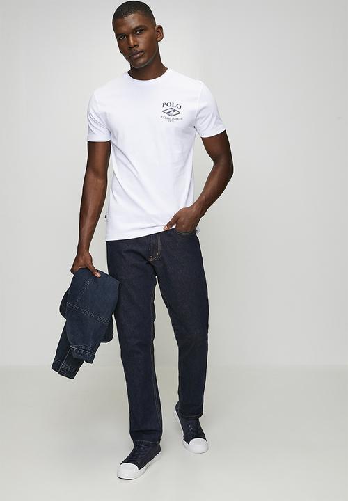 POLO - Pm0015 Chest Logo Printed Short Sleeve Tee - White