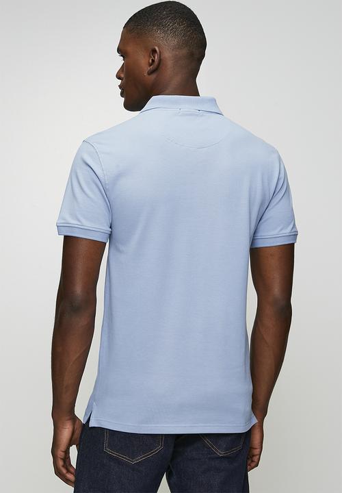 POLO - Carter Essential Pique Short Sleeve Golfer - Blue