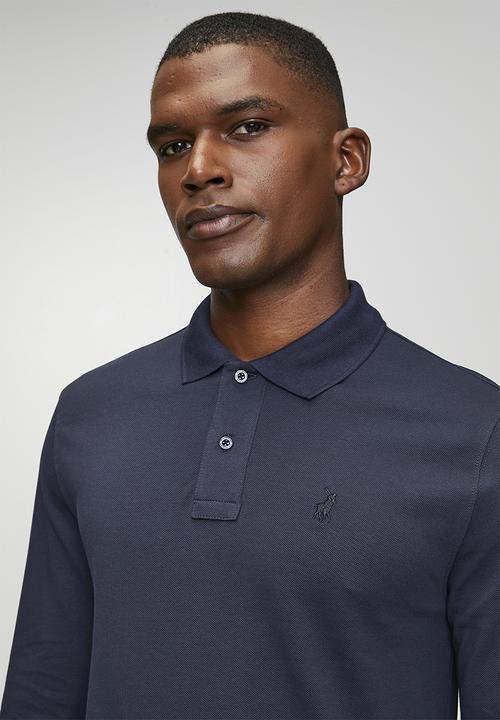 POLO - Ls Carter Essential Pique Ls Golfer - Navy