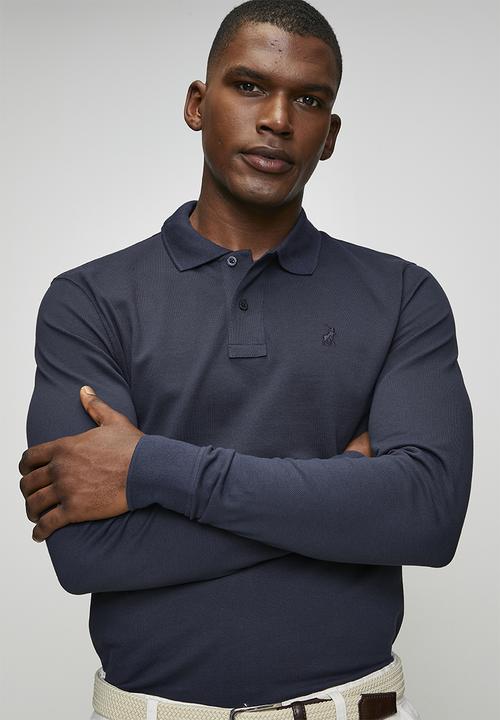 POLO - Ls Carter Essential Pique Ls Golfer - Navy