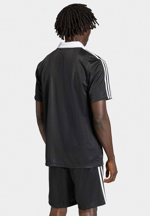 adidas Originals - ARCHIVE COLLAR ENGINEERED JERSEY - Black