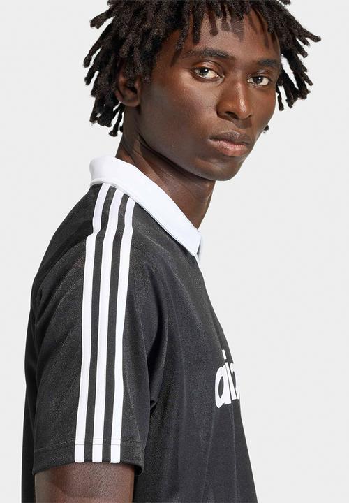 adidas Originals - ARCHIVE COLLAR ENGINEERED JERSEY - Black