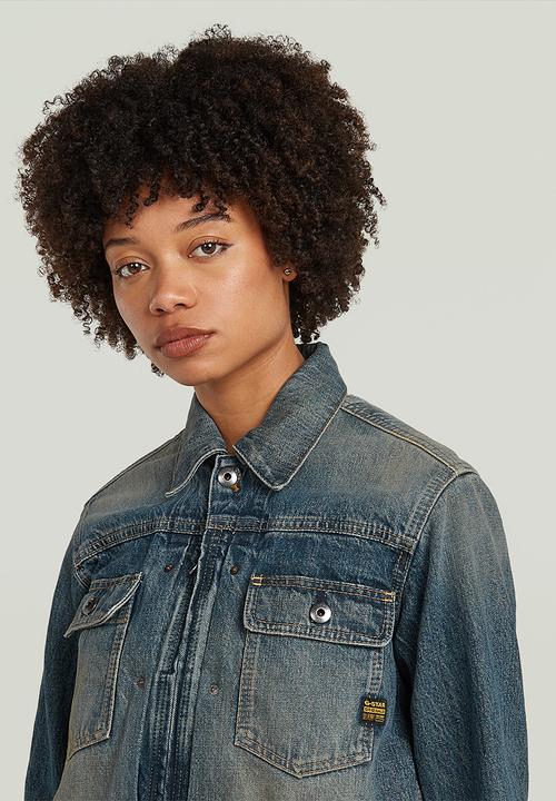 G-STAR - Shrunken Boxy jacket wmn - Antique blueschist