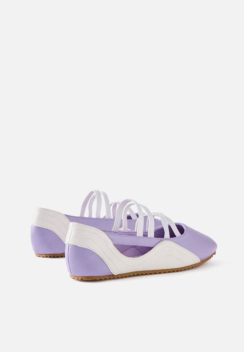 Cotton On - Spencer Sporty Flats -  Vintage Lilac/White