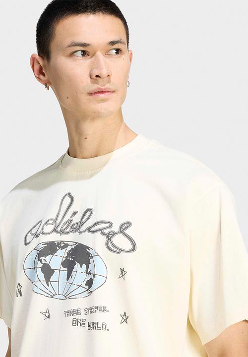 adidas Originals - Originals One World Graphic Tee - Cream White