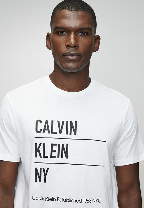 Calvin Klein - Short sleeve 30S Eu Calvin Klein Ny Graphic Tee - Brilliant White