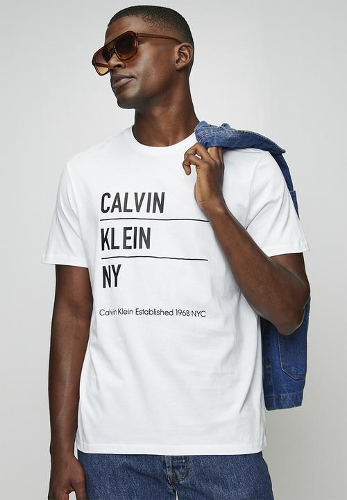 Calvin Klein - Short sleeve 30S Eu Calvin Klein Ny Graphic Tee - Brilliant White