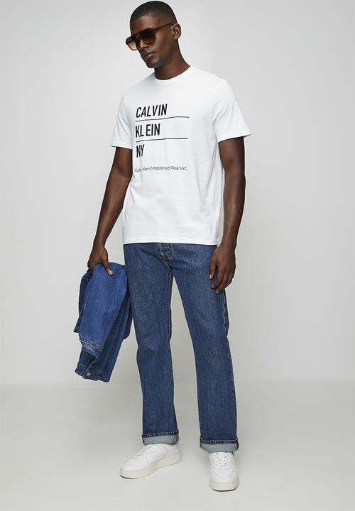 Calvin Klein - Short sleeve 30S Eu Calvin Klein Ny Graphic Tee - Brilliant White