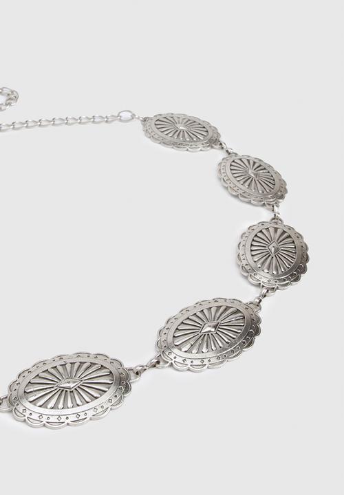 boohoo - Western Chain Belt- Silver