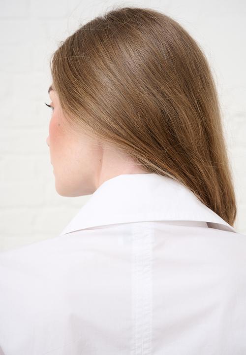 Me&B - Cotton Tie Detail Blouse - White