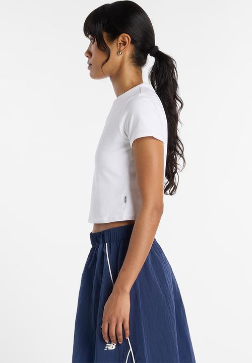 New Balance  - New Balance Linear Heritage Ringer Tee - White