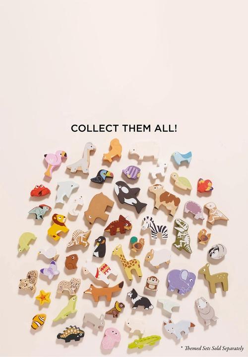 Le Toy Van - 10 pcsWooden Ocean Life Stacking Animals & Bag - multi