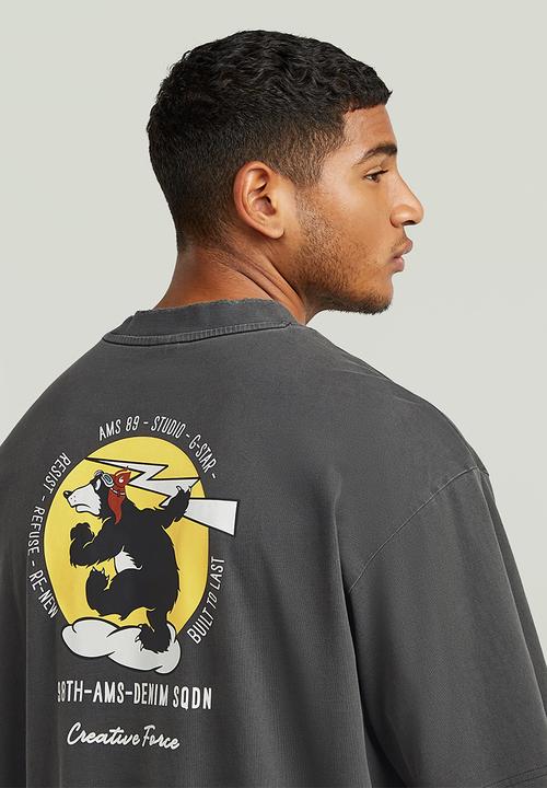 G-STAR - Back Gr Loose R T - Dk Black Gd