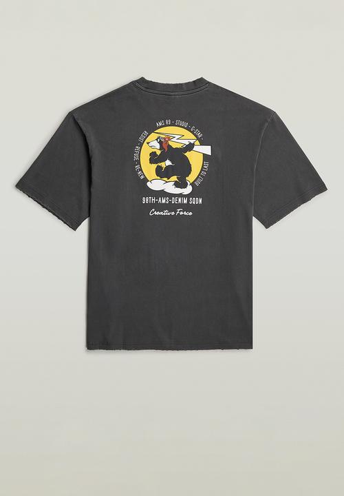 G-STAR - Back Gr Loose R T - Dk Black Gd