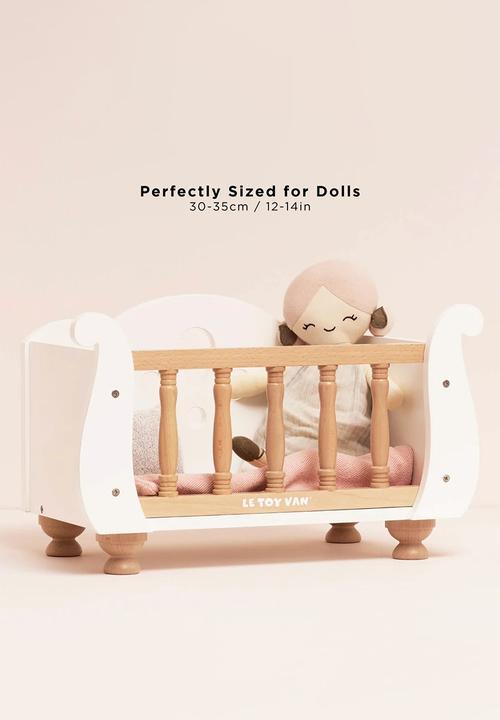 Le Toy Van - Dolls Wooden Cot - white/beige