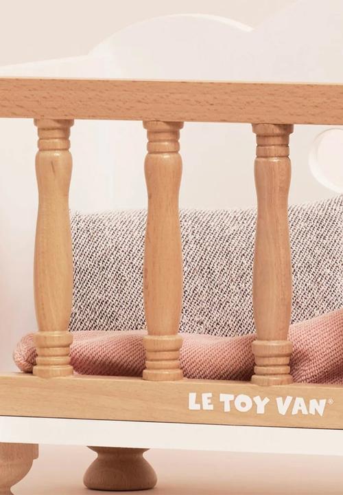 Le Toy Van - Dolls Wooden Cot - white/beige