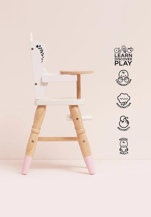 Le Toy Van - Dolls Wooden High Chair - beige