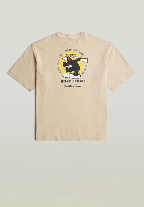 G-STAR - Back Gr Loose R T - Cream Gd