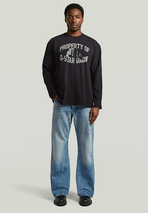 G-STAR - Sunfaded Gr Relaxed R T L\S - Dk Black
