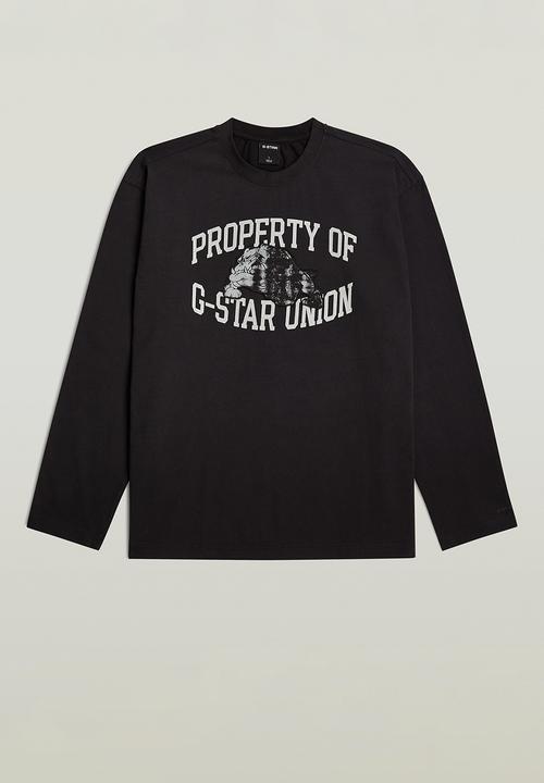 G-STAR - Sunfaded Gr Relaxed R T L\S - Dk Black
