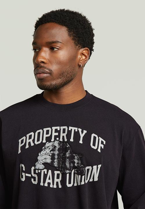 G-STAR - Sunfaded Gr Relaxed R T L\S - Dk Black