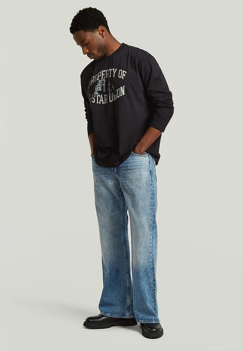 G-STAR - Sunfaded Gr Relaxed R T L\S - Dk Black