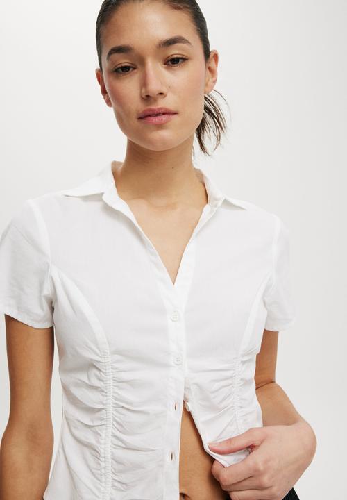 Cotton On - Maya Rouched Shirt - White