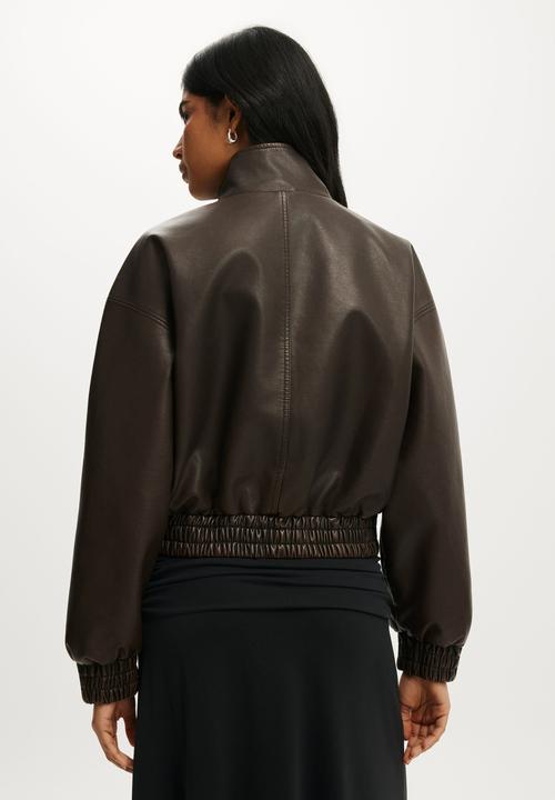 Cotton On - Easton funnel neck jacket - cherry choc