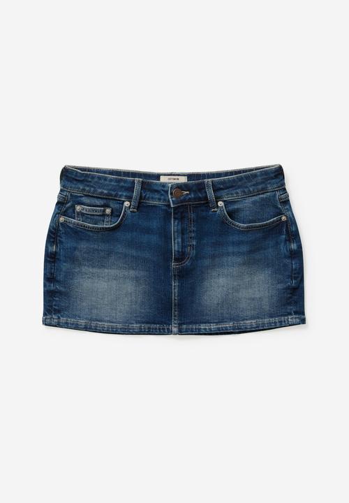 Cotton On - Micro low denim skirt - virgo blue 
