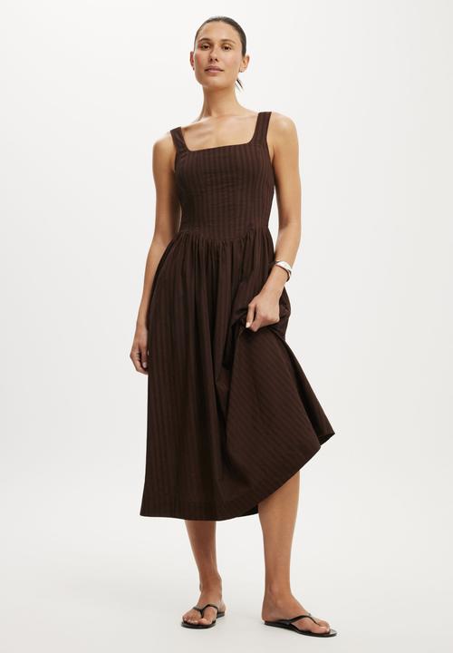 Cotton On - Day midi dress - dark oak