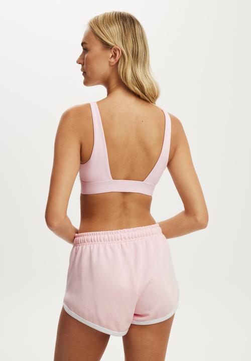 Cotton On - Ultra Soft Deep Plunge Crop - Cherry Dream