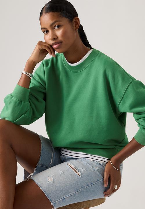 Levi’s® - Vintage boxy sweatshirt - h126 womens pine green brushed fleece