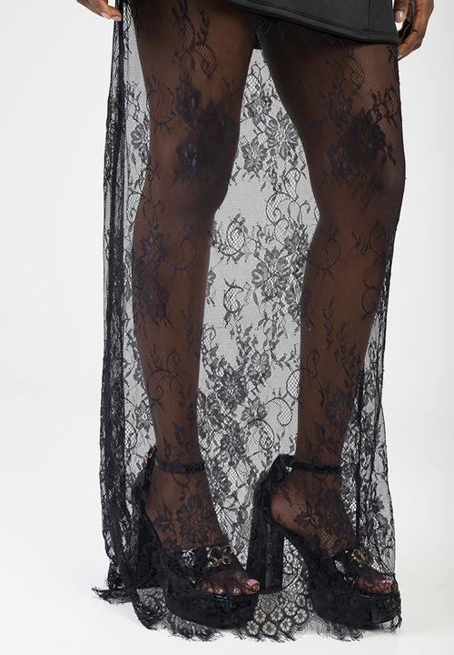 SISSY BOY - Borrowed Hearts Maxi Dress With Mermaid Styled Skirt - Black