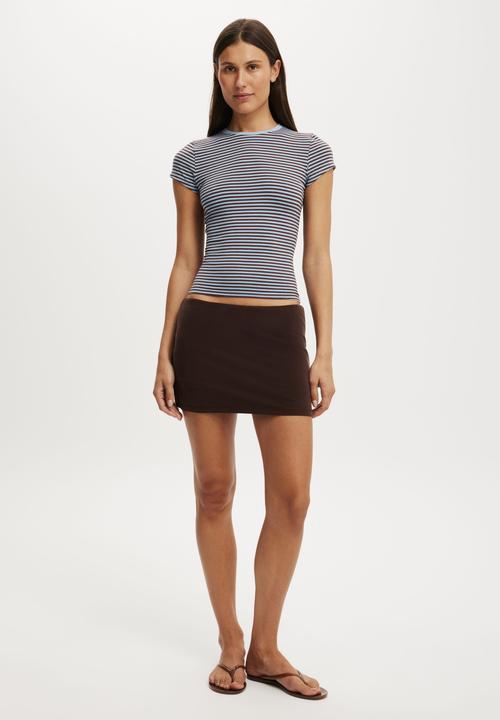 Cotton On - All day crew tee - madi stripe american oak