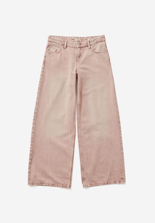 Cotton On - Low rise wide jean - cameo pink
