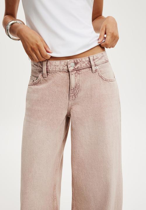 Cotton On - Low rise wide jean - cameo pink