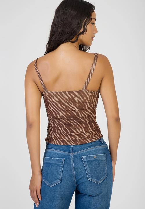 SISSY BOY - Something Good Top Mesh Top - Brown Multi