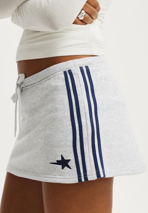 Cotton On - Fleece mini skort - soft grey marle/star