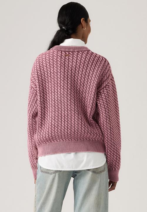 Levi’s® - Leilah cable crewneck - washed crushed berry crushed berry cotton