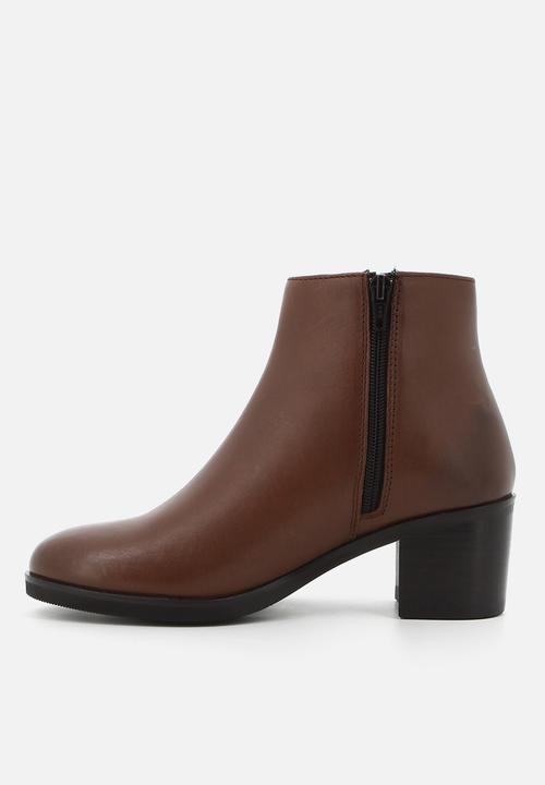 Hush Puppies - Dawn leather boot - dark tan