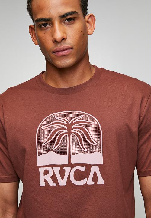 RVCA - Palmcrest Short sleeve Red Stitch - red earth